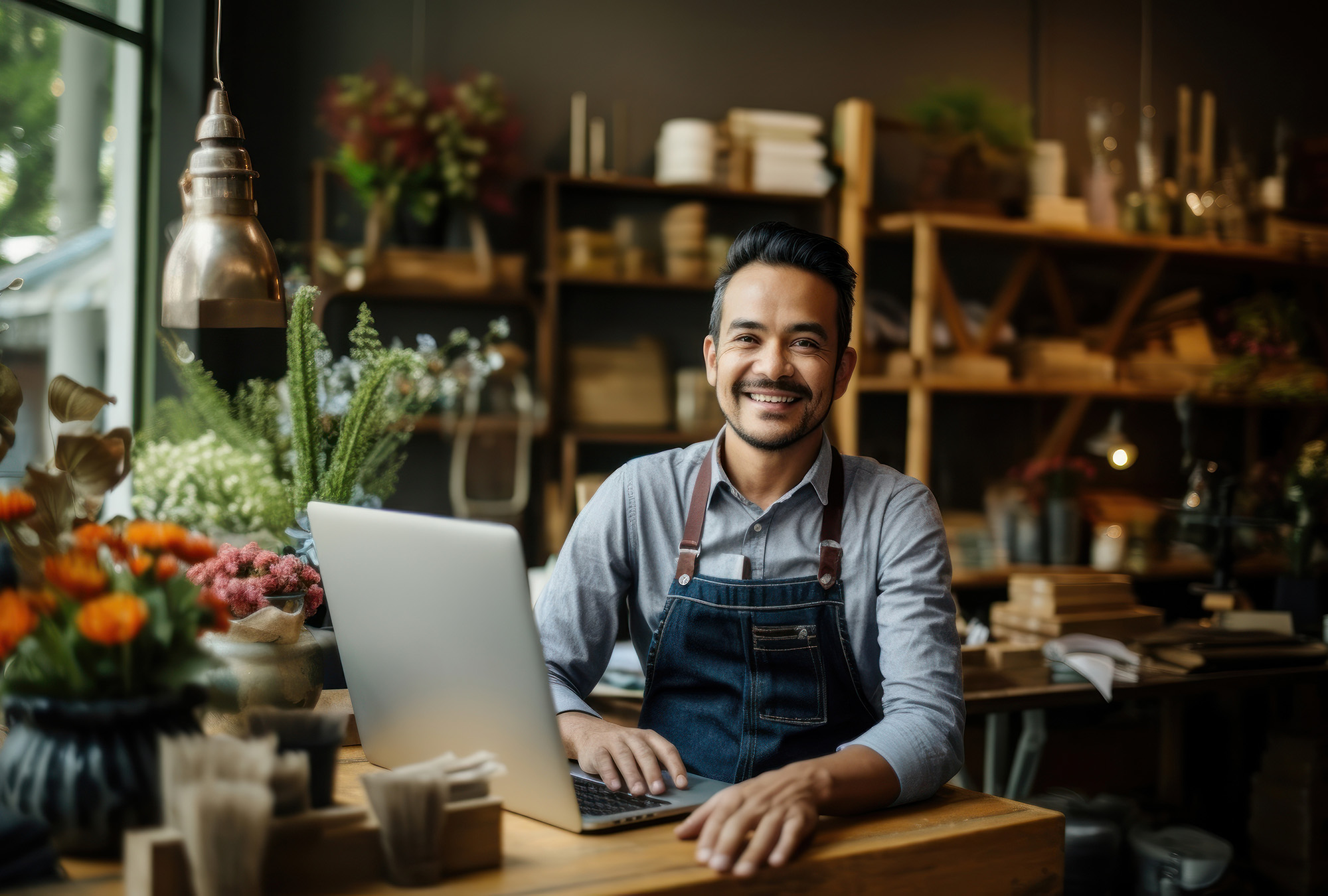 Small business portrait working adult.